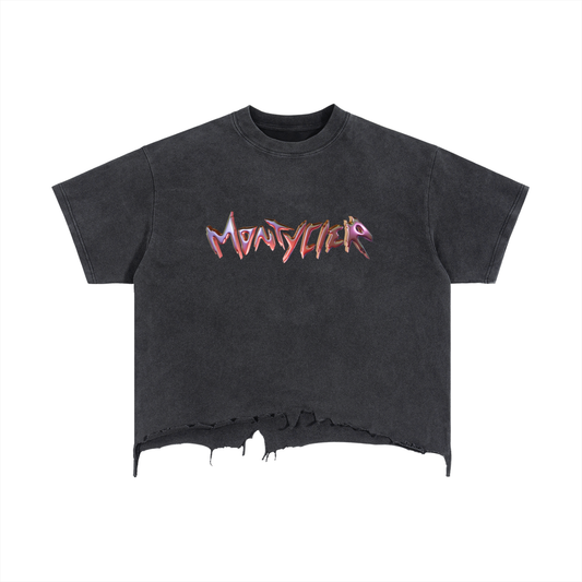 Vintage Wash Boxy Distressed Hem T-Shirt