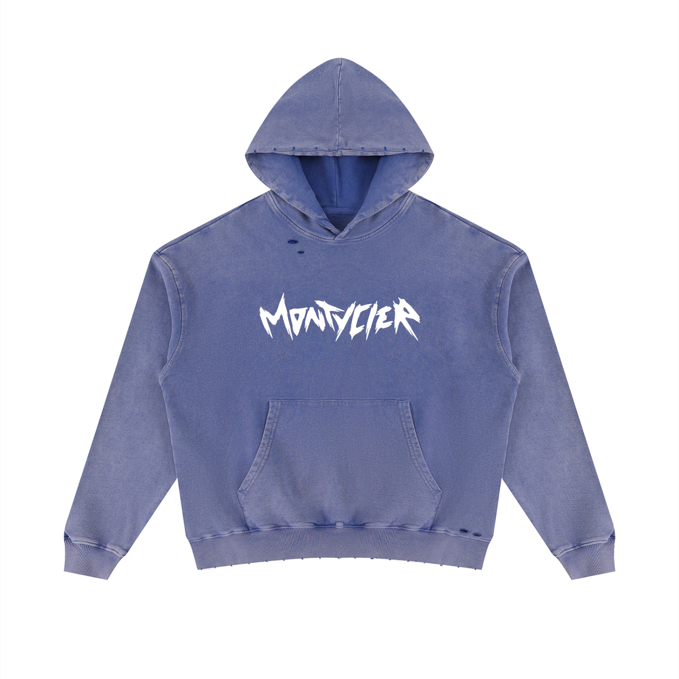 Unisex Mineral Wash Distressed Hoodie