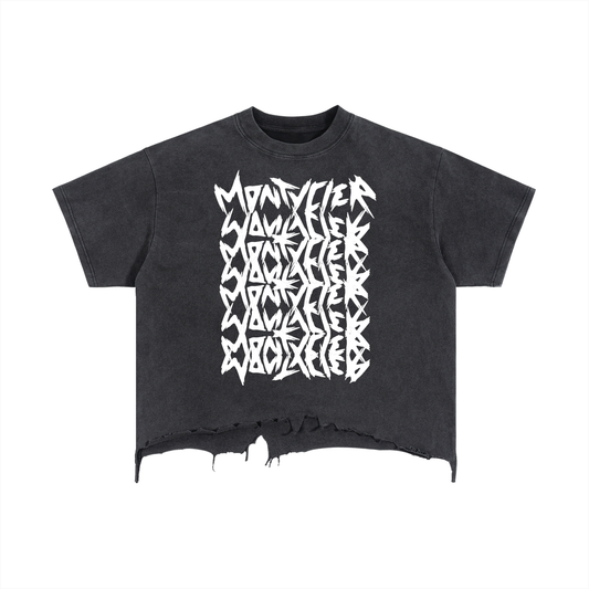 Vintage Wash Boxy Distressed Hem T-Shirt