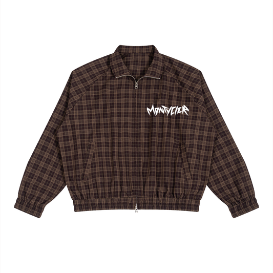 Unisex Plaid Full-Zip Track Jacket